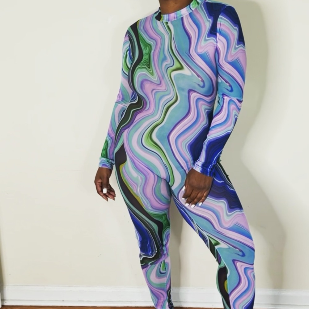 Swirl Mesh Onepiece
